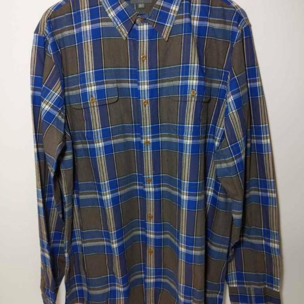 L.L. Bean Signature Mens Flannel Shirt Multicolor
